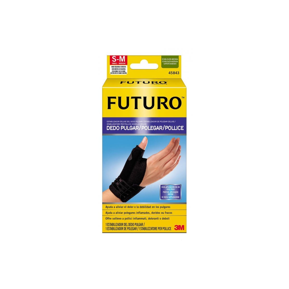 estabilizador dedo pulgar futuro deluxe talla lxl