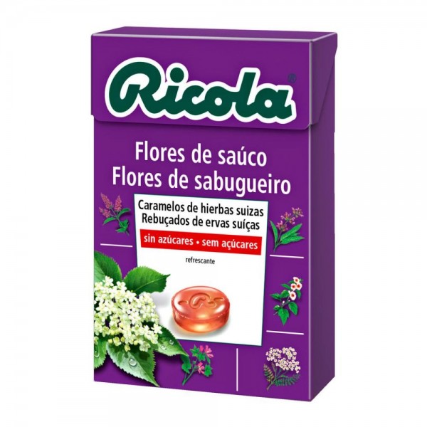 ricola caramelos sin azucar flor de sauco 50 g