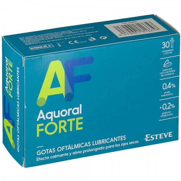 aquoral forte gotas oftalmicas 30 monodosis