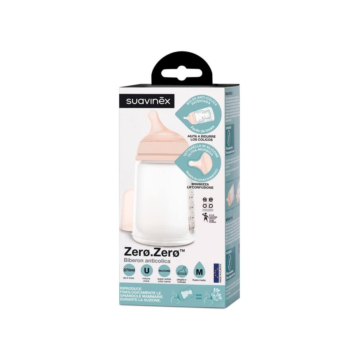 suavinex biberon zero flujo m 270 ml