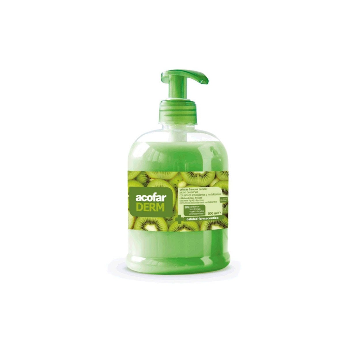 acofarderm jabon de manos kiwi 500 ml
