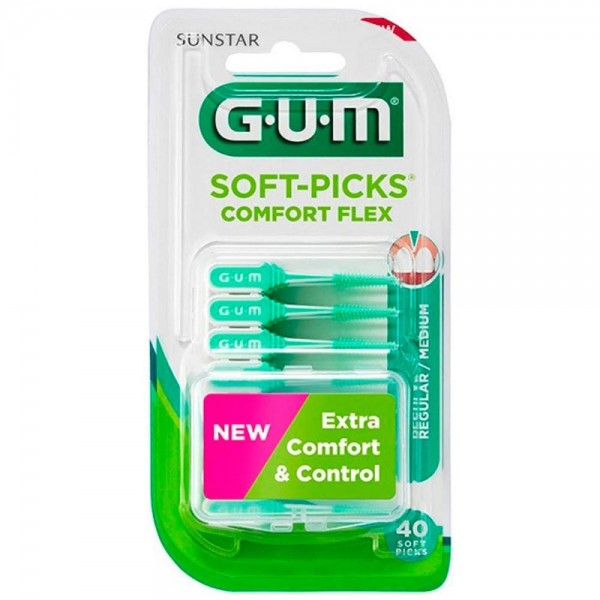 gum soft picks comfort flex 40 unidades