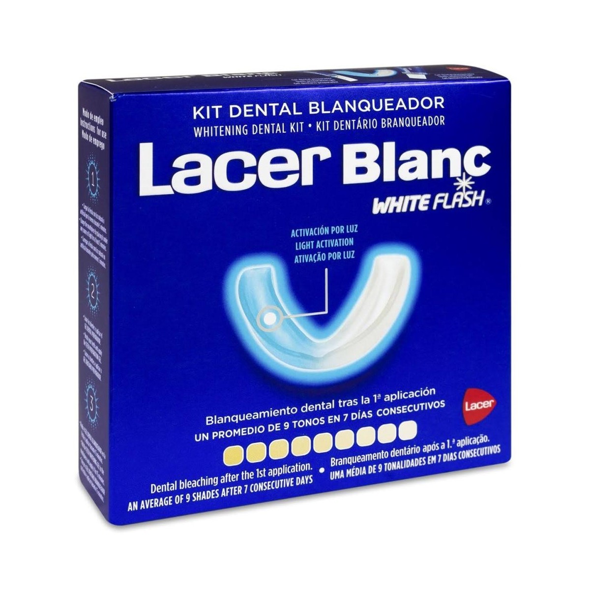 lacer kit dental blanqueador blanc white flash