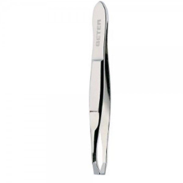 pinza de depilar beter punta cangrejo cromada