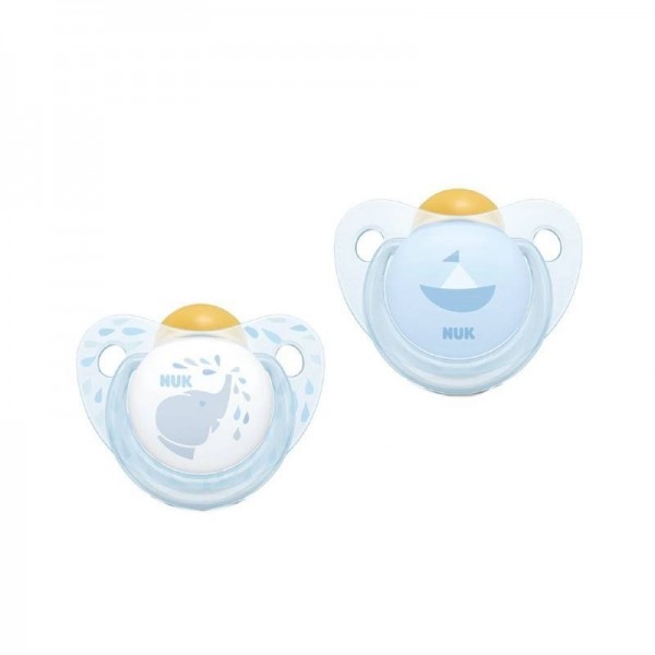 nuk chupete t 1 latex blue 2 unid