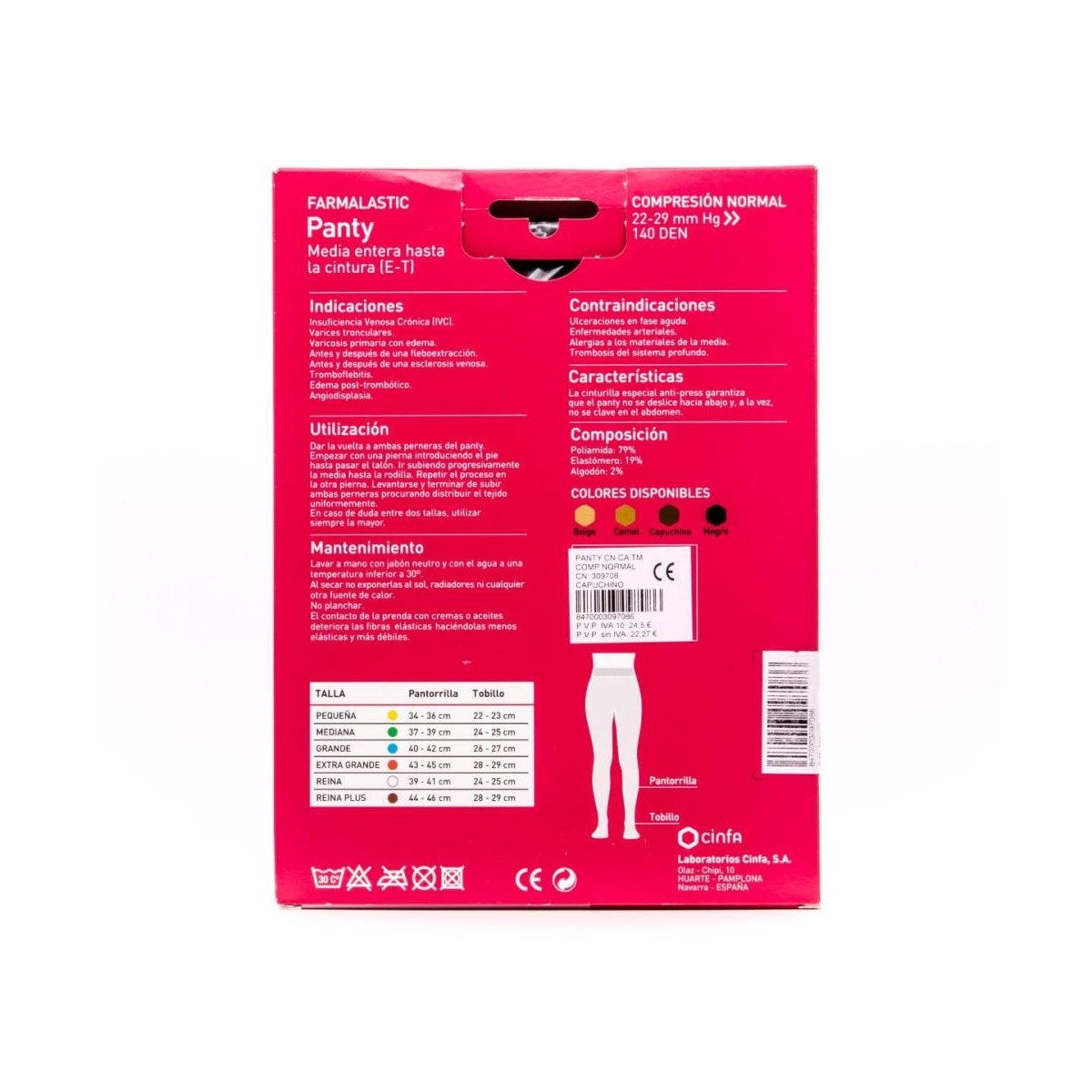 panty compresion normal farmalastic capuchino t med