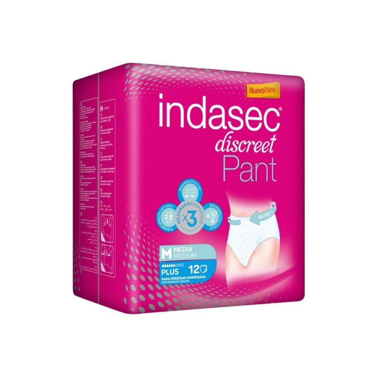 indasec pant plus media 12 u