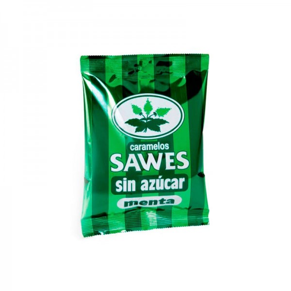 sawes caramelos menta sin azucar 50gr