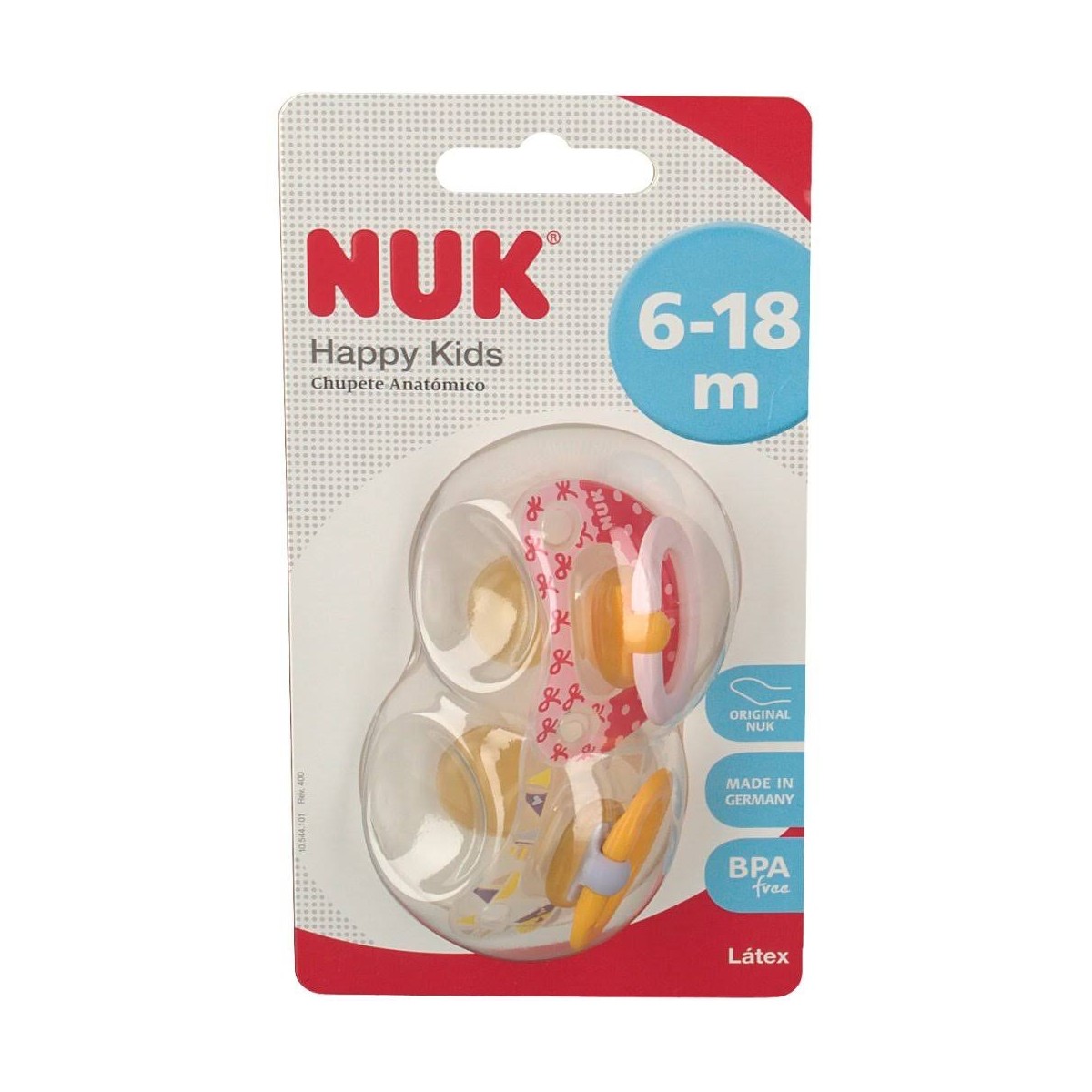 nuk happy kids chupete latex t 2 2u