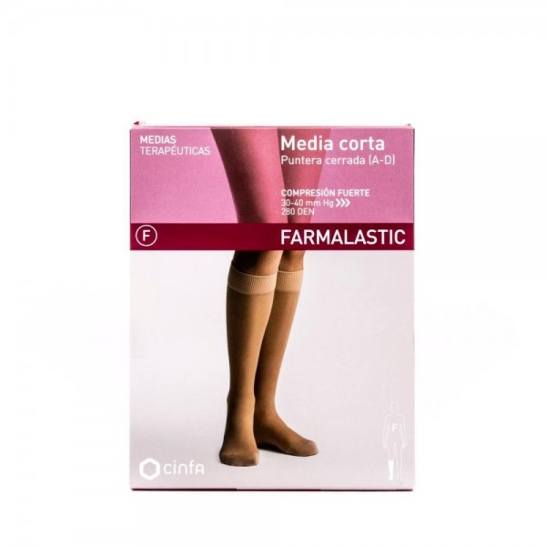 media corta a d compresion fuerte farmalastic puntera cerrada t m