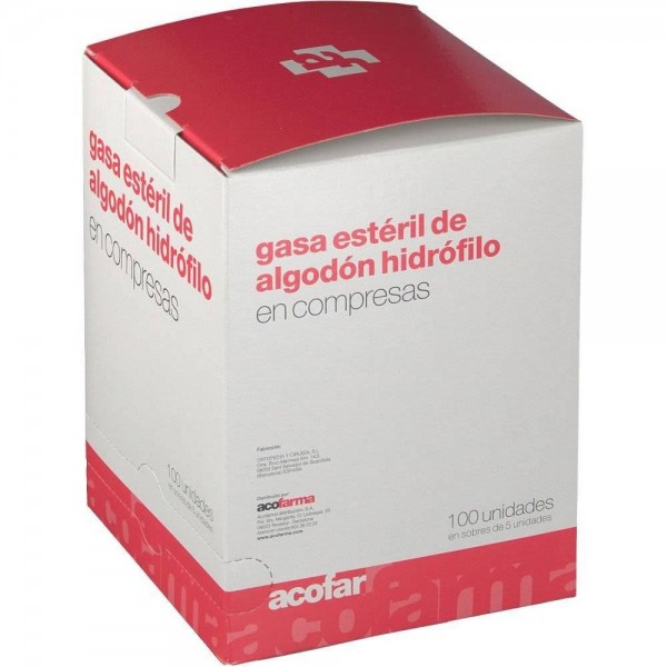 acofar gasa esteril de algodon hidrofilo en compresas 100