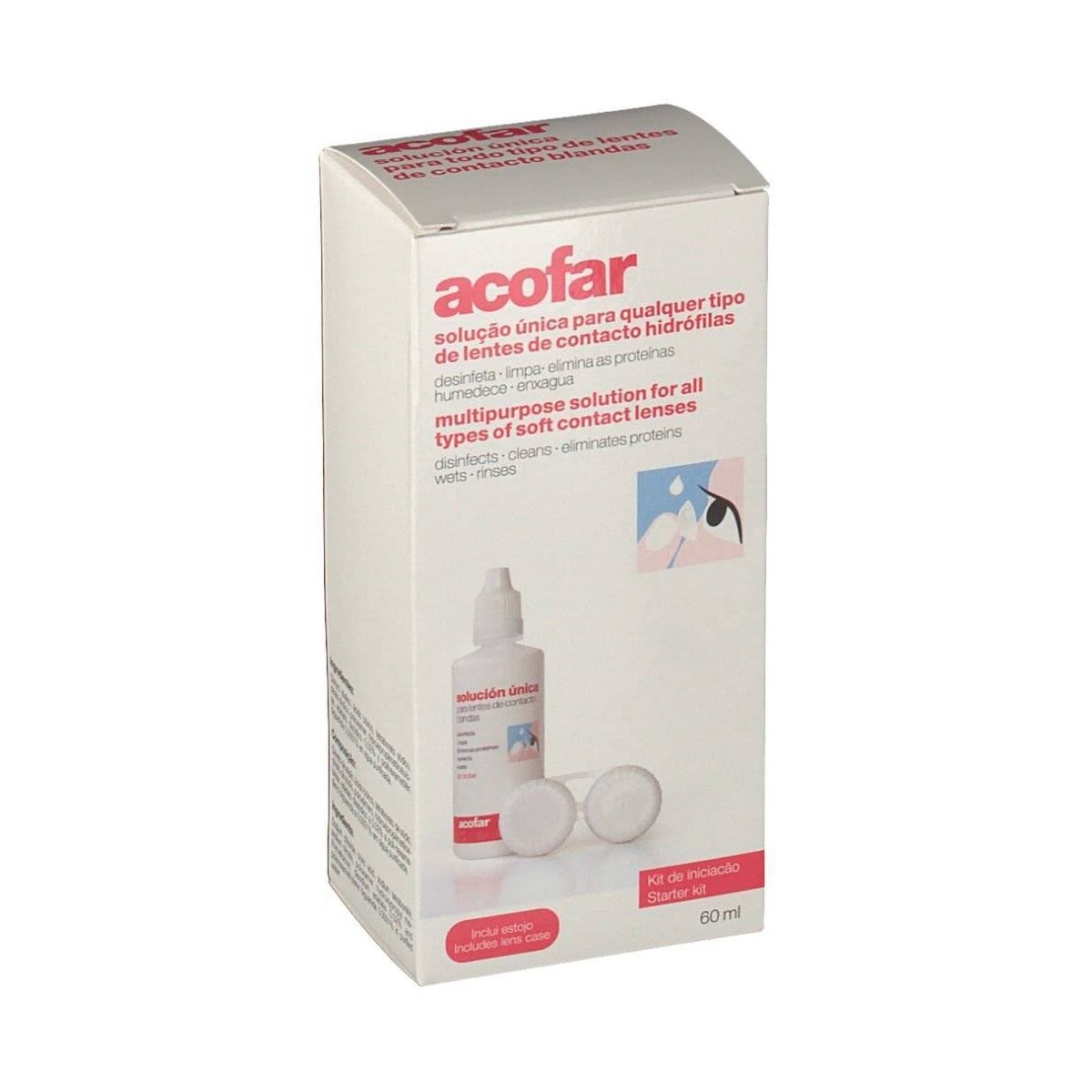 acofar solucion unica para lentes de contacto blandas 60ml
